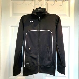 Nike Dri Fit Black White Full Zip Track Jacket Women's XS
